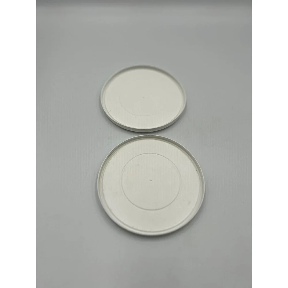 The Pampered Chef White Plastic Replacement Lids Set of 2 Prep Bowl Covers